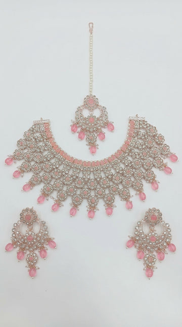 Baby Pink Pearl Royale Choker Set