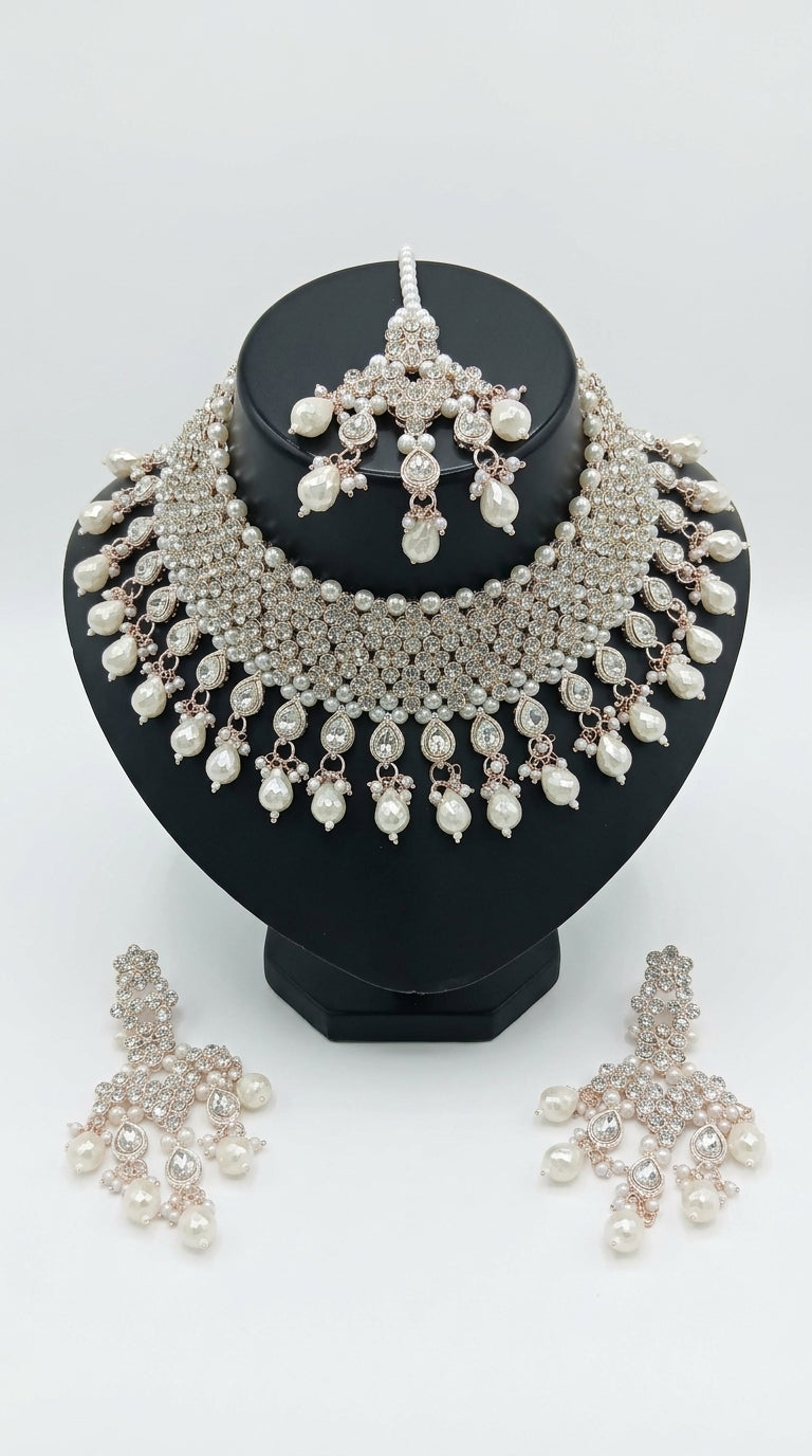 Pearl Polki Grandeur Choker Set