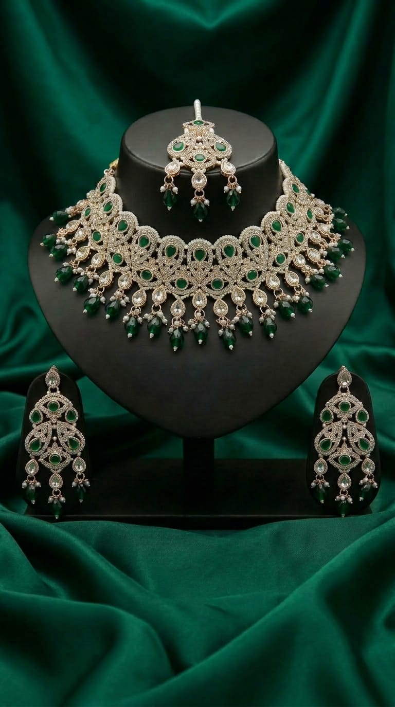 Panna Pearl Peacock Royale Choker Set