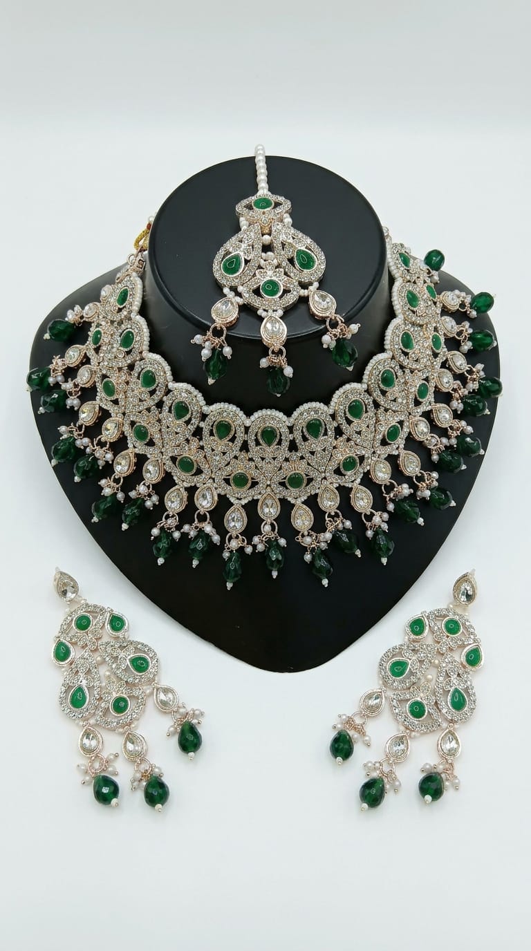 Panna Pearl Peacock Royale Choker Set