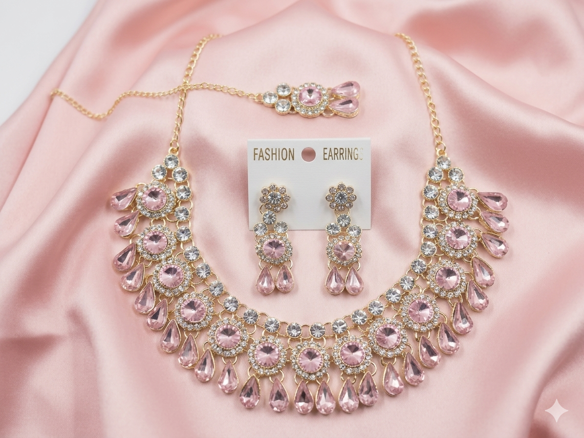 Blush Pink Polki Royale Choker Set