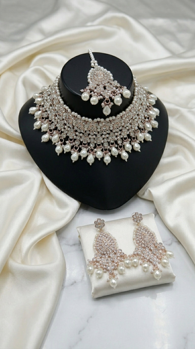 Pearl Polki Bloom Royale Choker Set