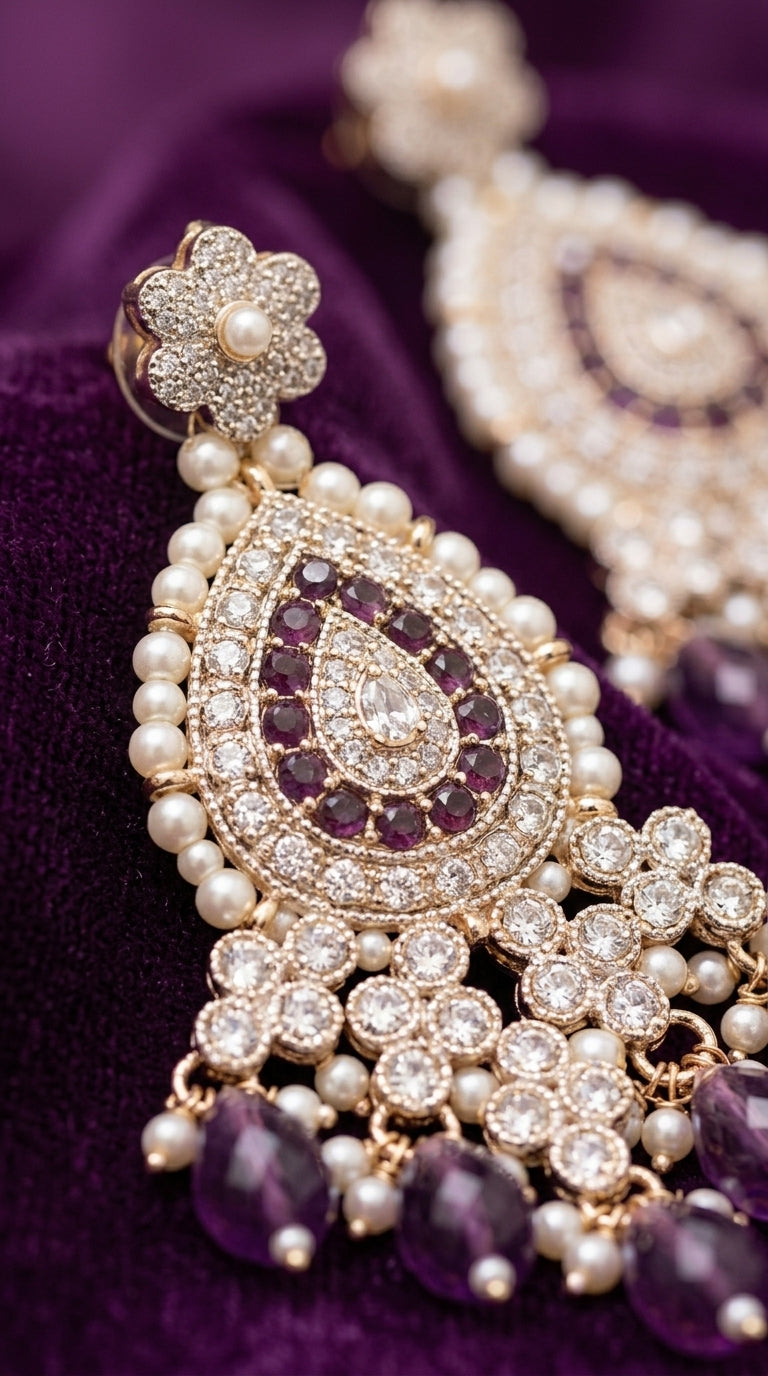 Amethyst Pearl Imperial Choker Set