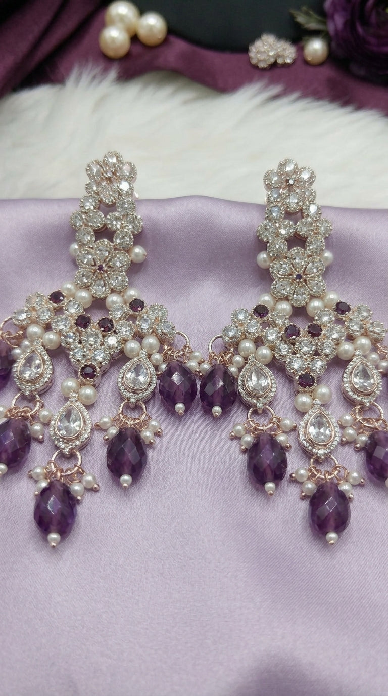 Amethyst Pearl Imperial Choker Set