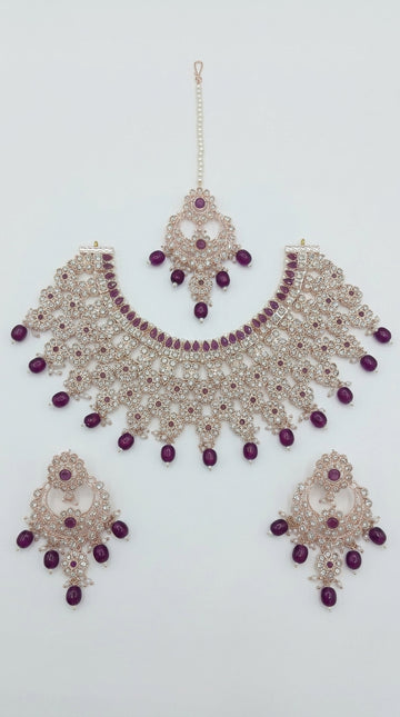 Ruby Pearl Imperial Choker Set