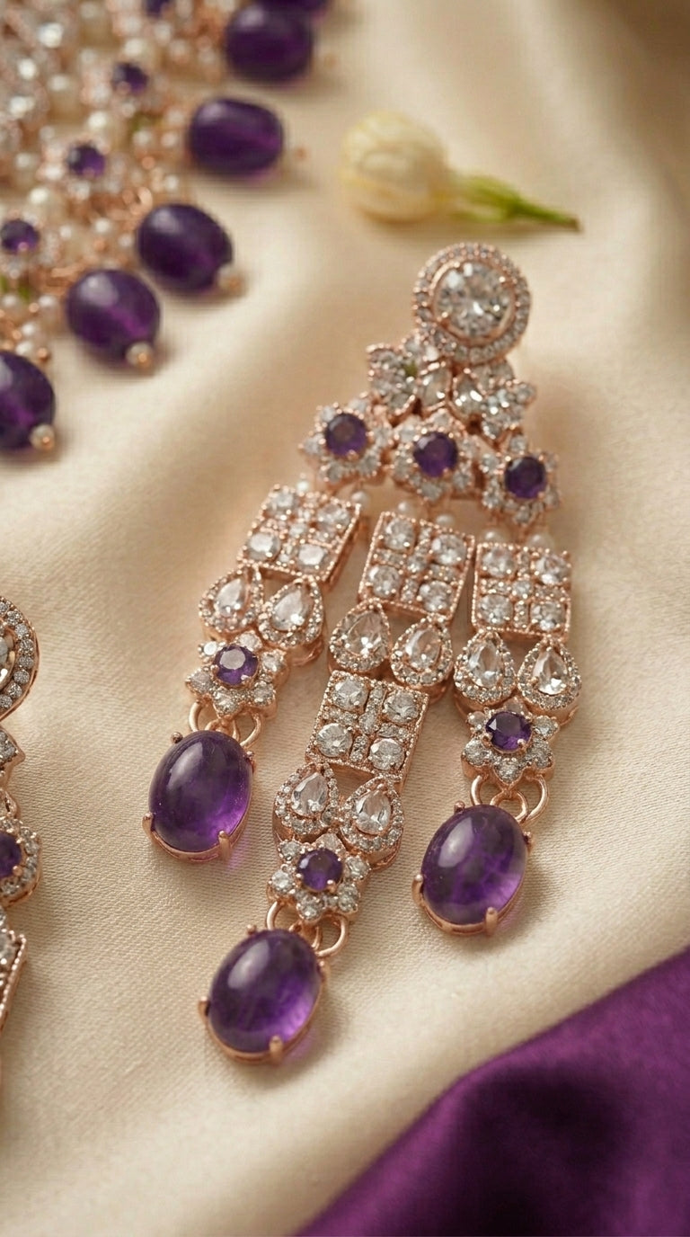 Lavender Pearl Majesty Choker Set