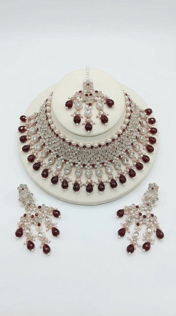 Ruby Pearl Imperial Choker Set