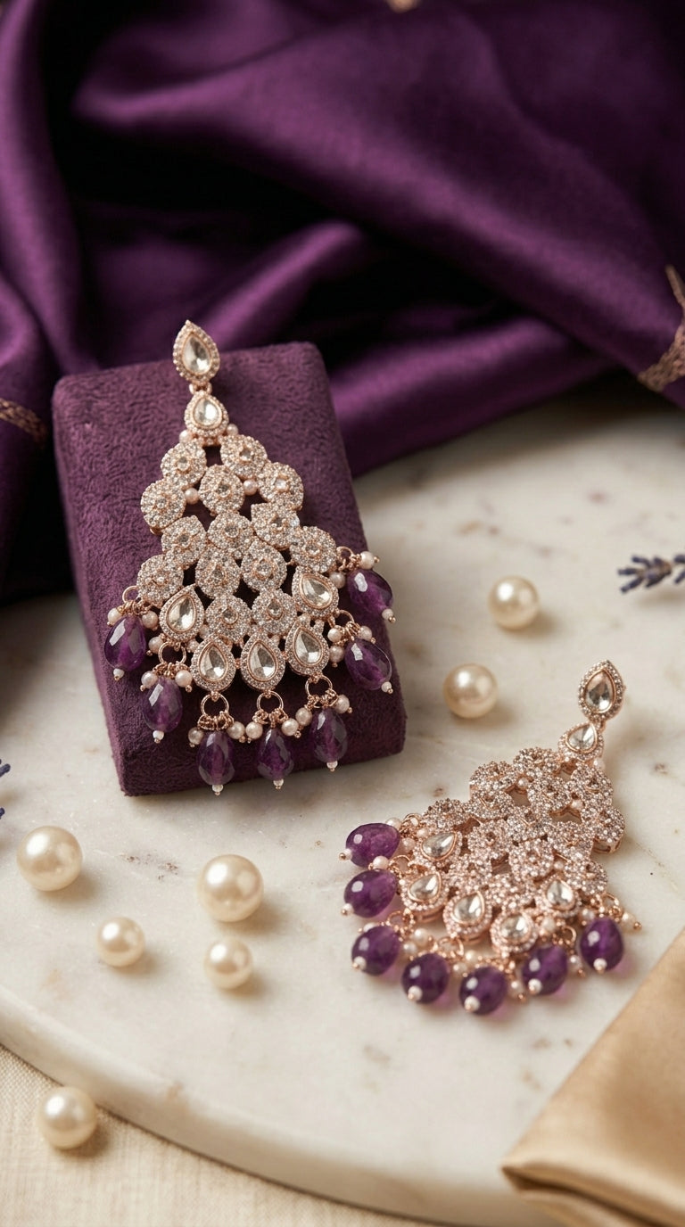 Amethyst Pearl Imperial Choker Set