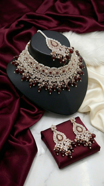 Ruby Pearl Imperial Choker Set