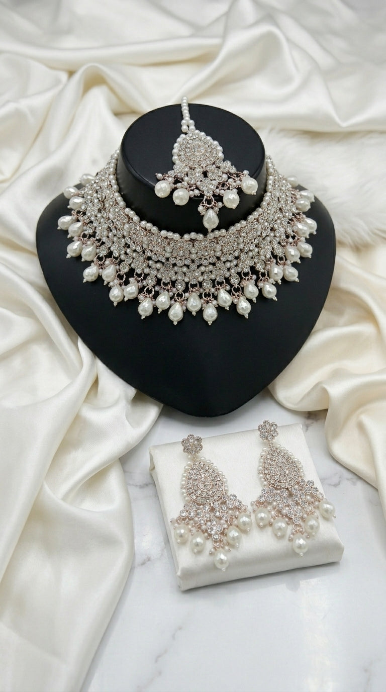 Pearl Polki Bloom Royale Choker Set