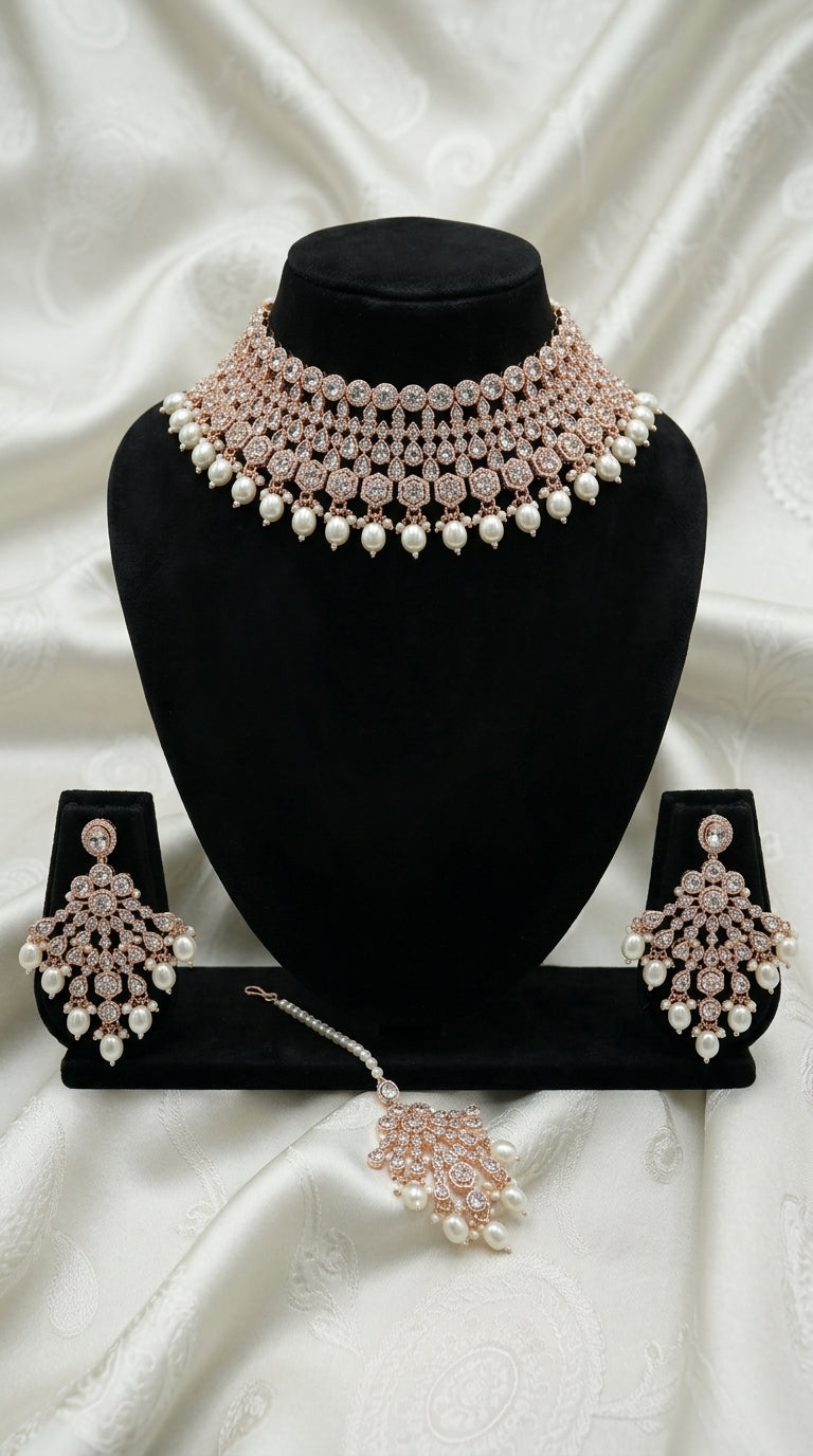 Pearl Polki Elegance Choker Set