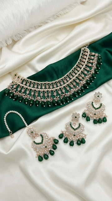 Emerald Pearl Cascade Set