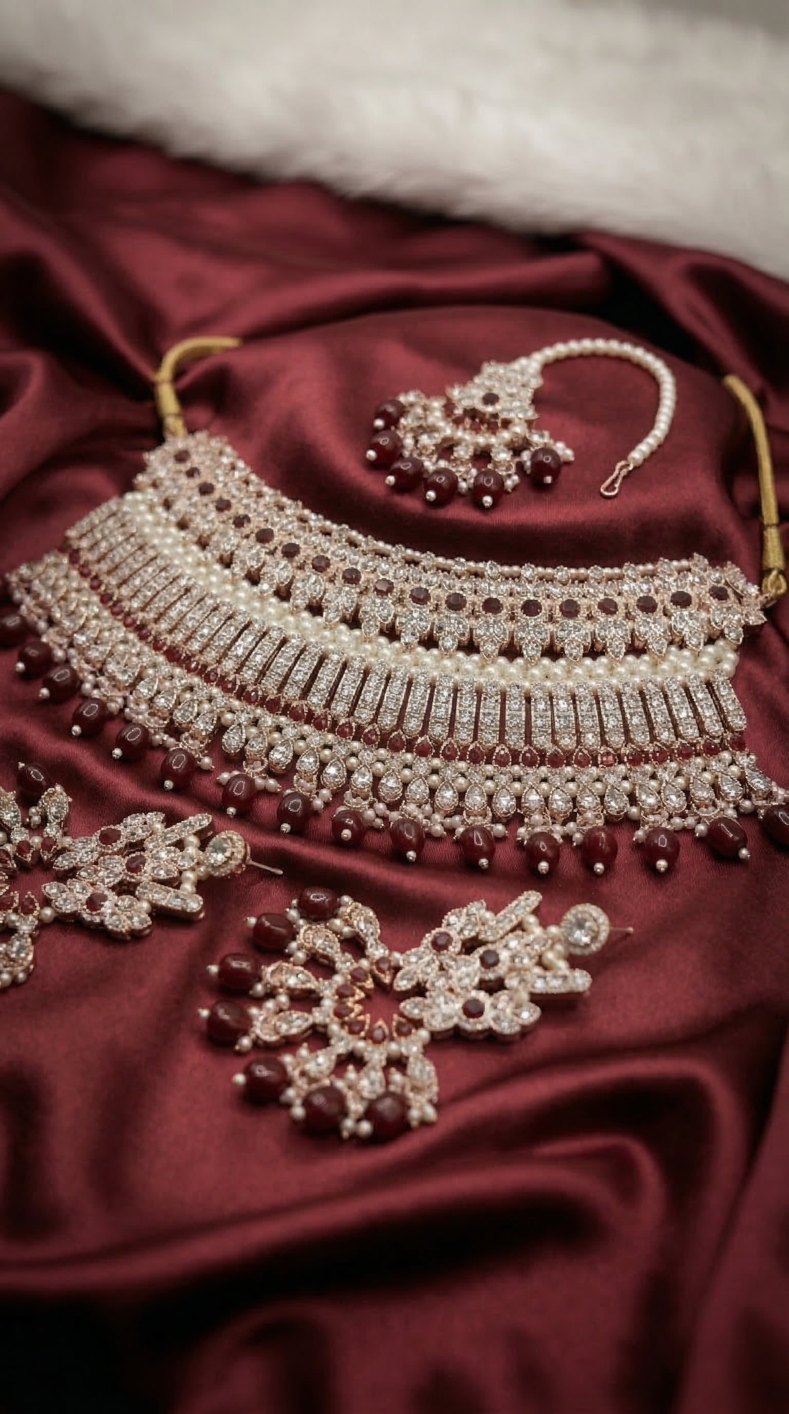 Ruby Pearl Opulence Choker Set