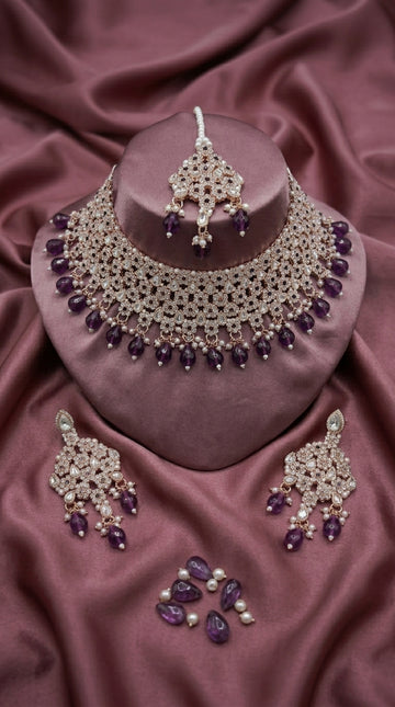 Amethyst Pearl Imperial Choker Set