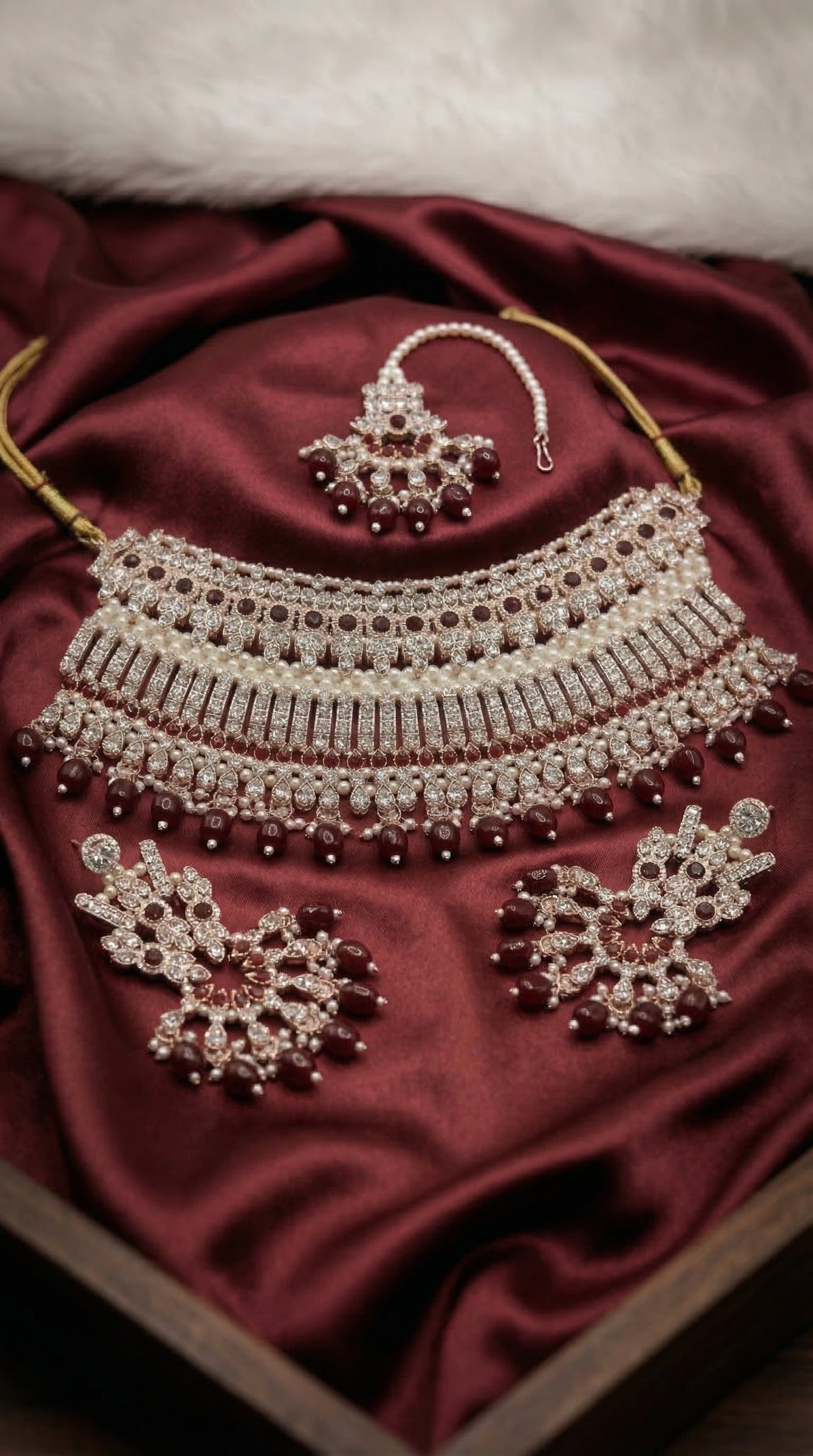 Ruby Pearl Opulence Choker Set