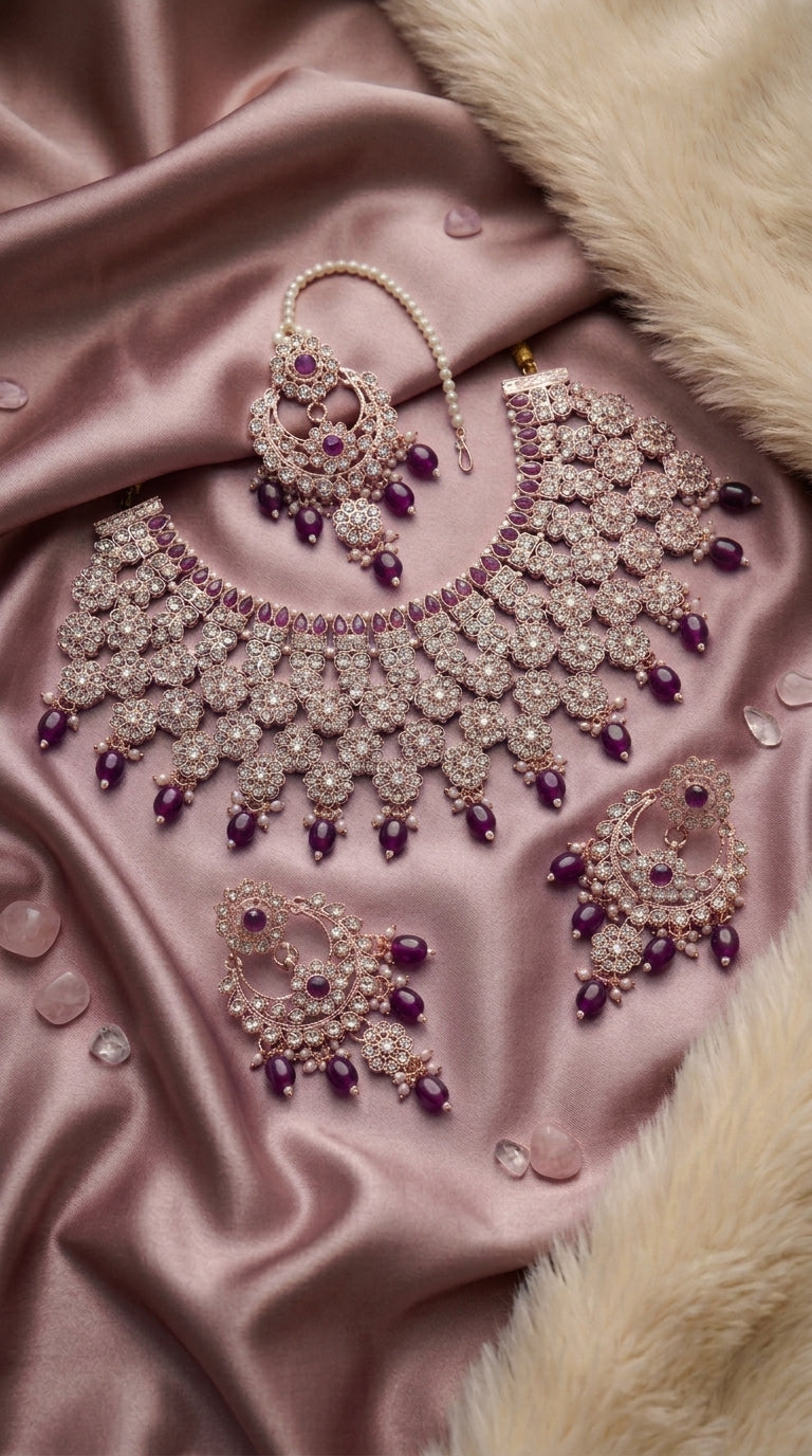 Ruby Pearl Imperial Choker Set