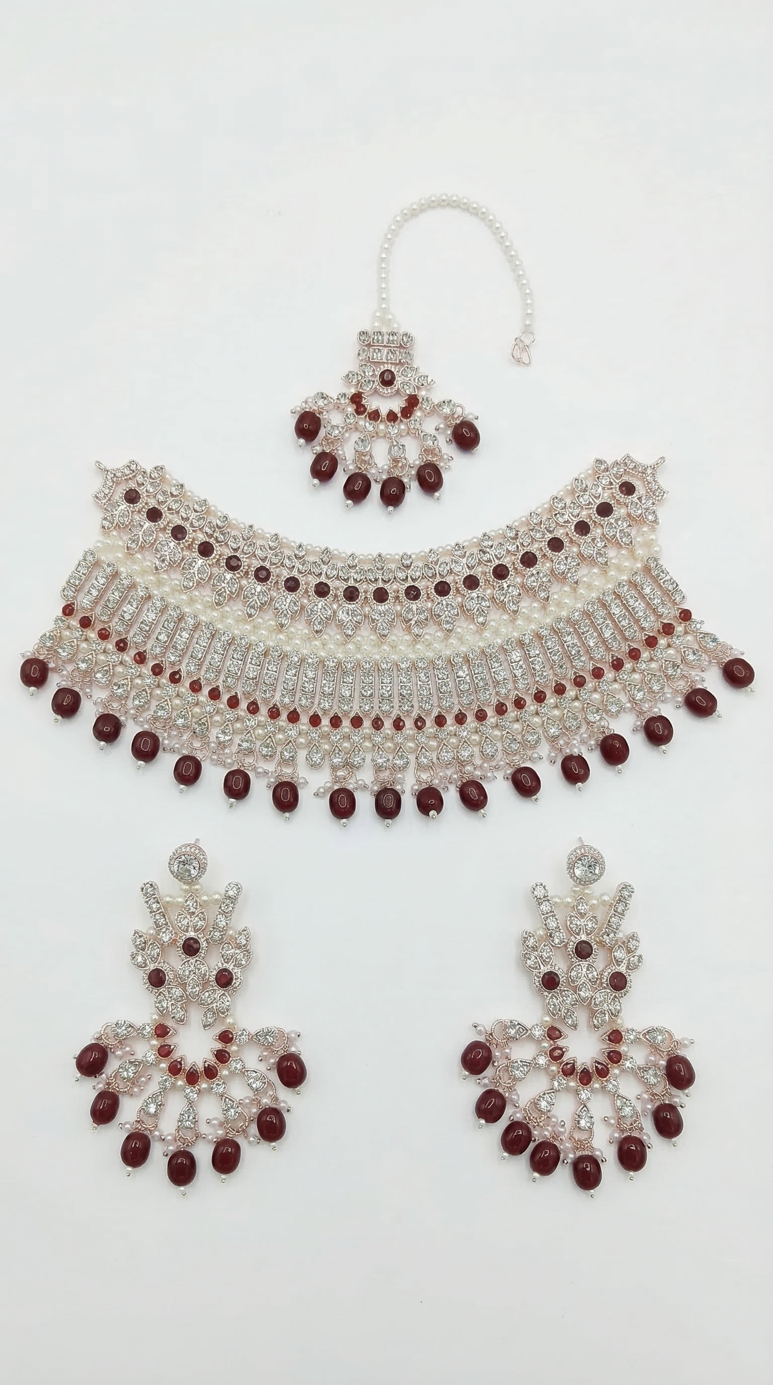 Ruby Pearl Opulence Choker Set