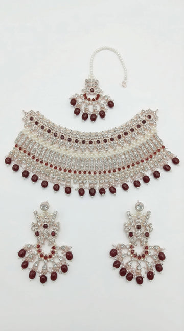 Ruby Pearl Opulence Choker Set
