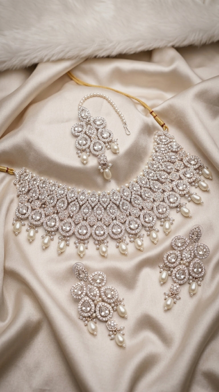 Pearl Polki Radiance Choker Set