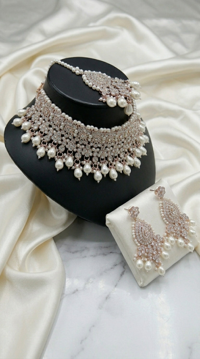 Pearl Polki Bloom Royale Choker Set