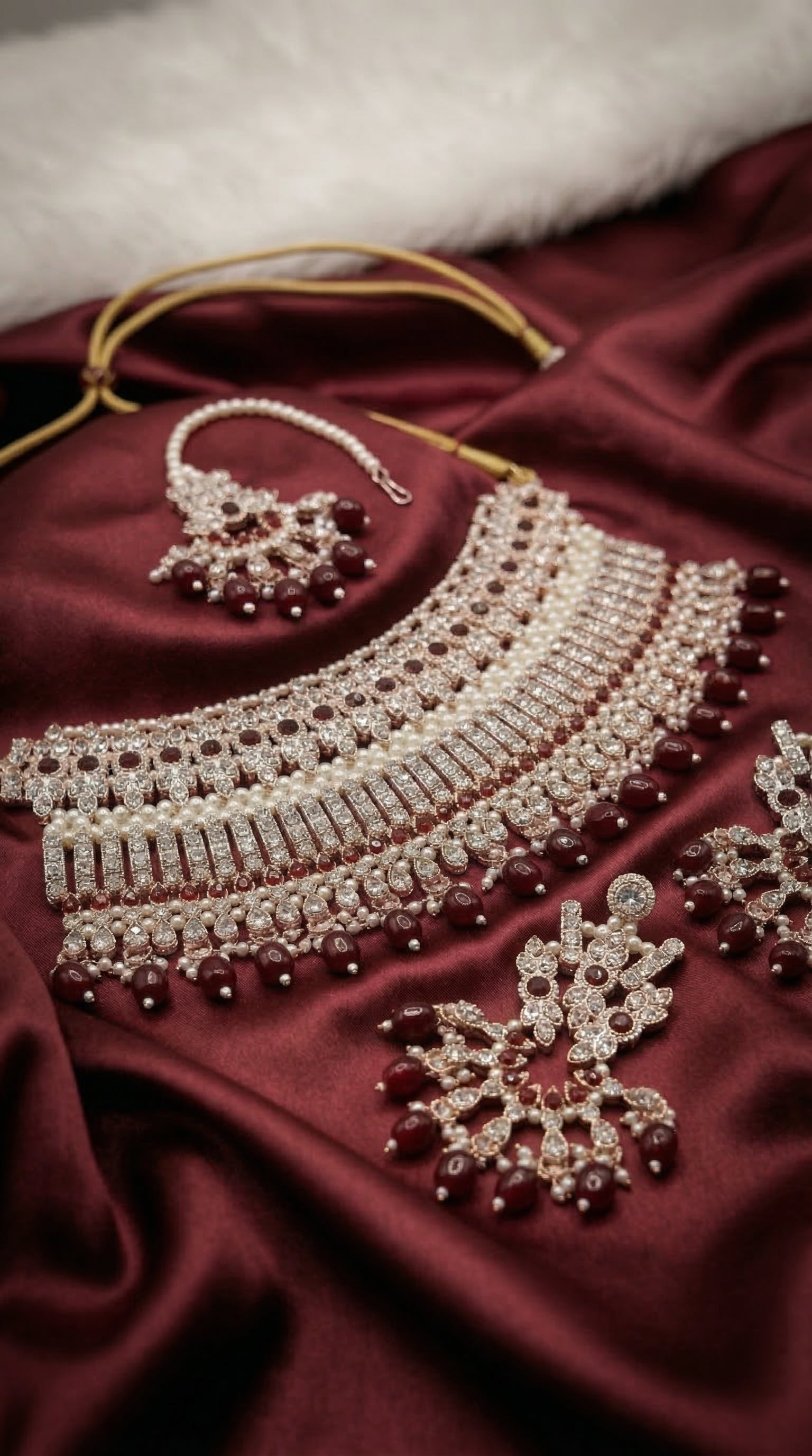 Ruby Pearl Opulence Choker Set