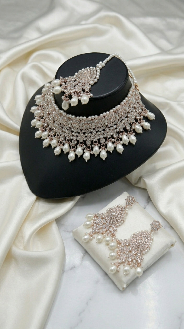 Pearl Polki Bloom Royale Choker Set