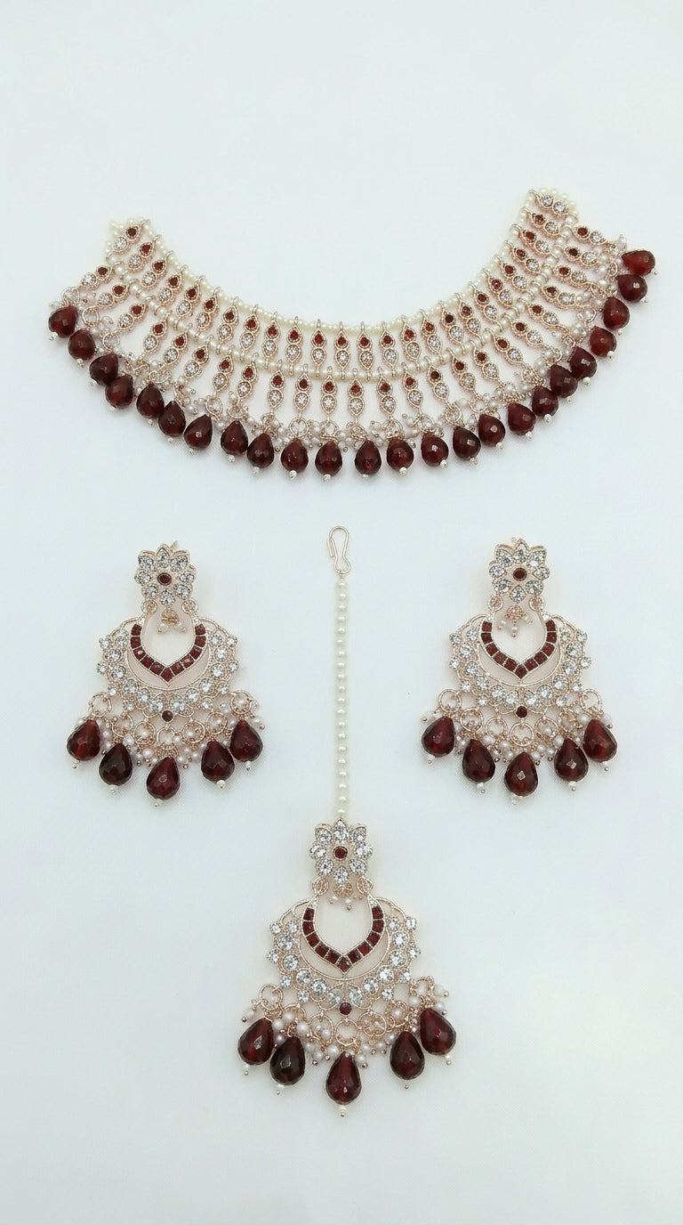 Ruby Pearl Cascade Set