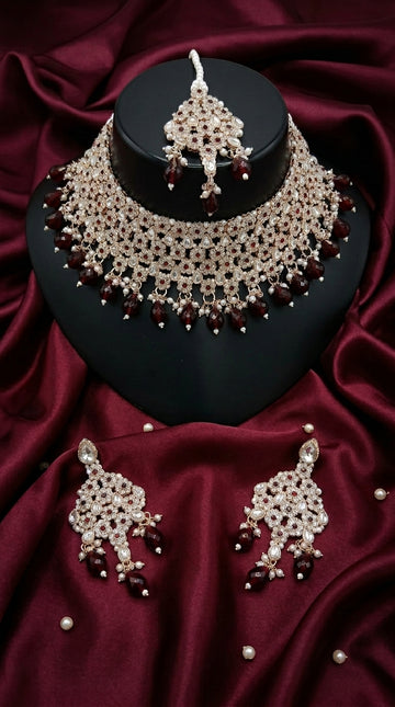 Ruby Pearl Imperial Choker Set