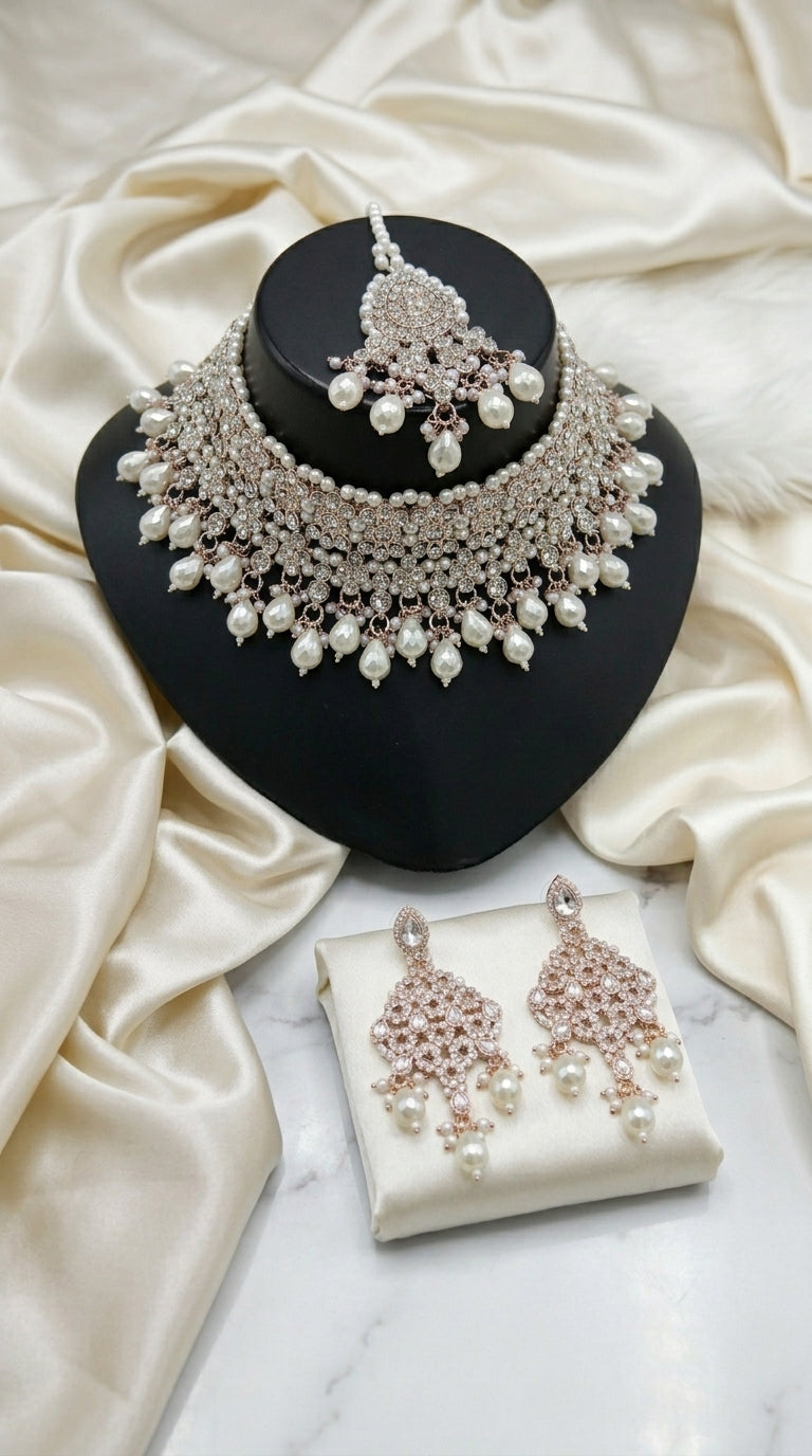 Pearl Polki Bloom Royale Choker Set