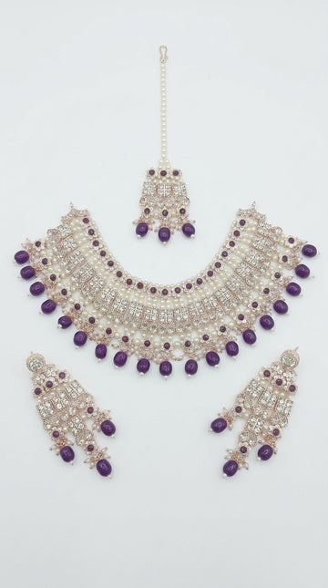 Lavender Pearl Majesty Choker Set