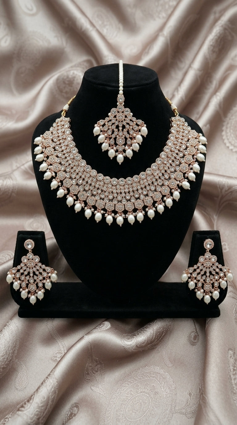 Pearl Polki Elegance Choker Set
