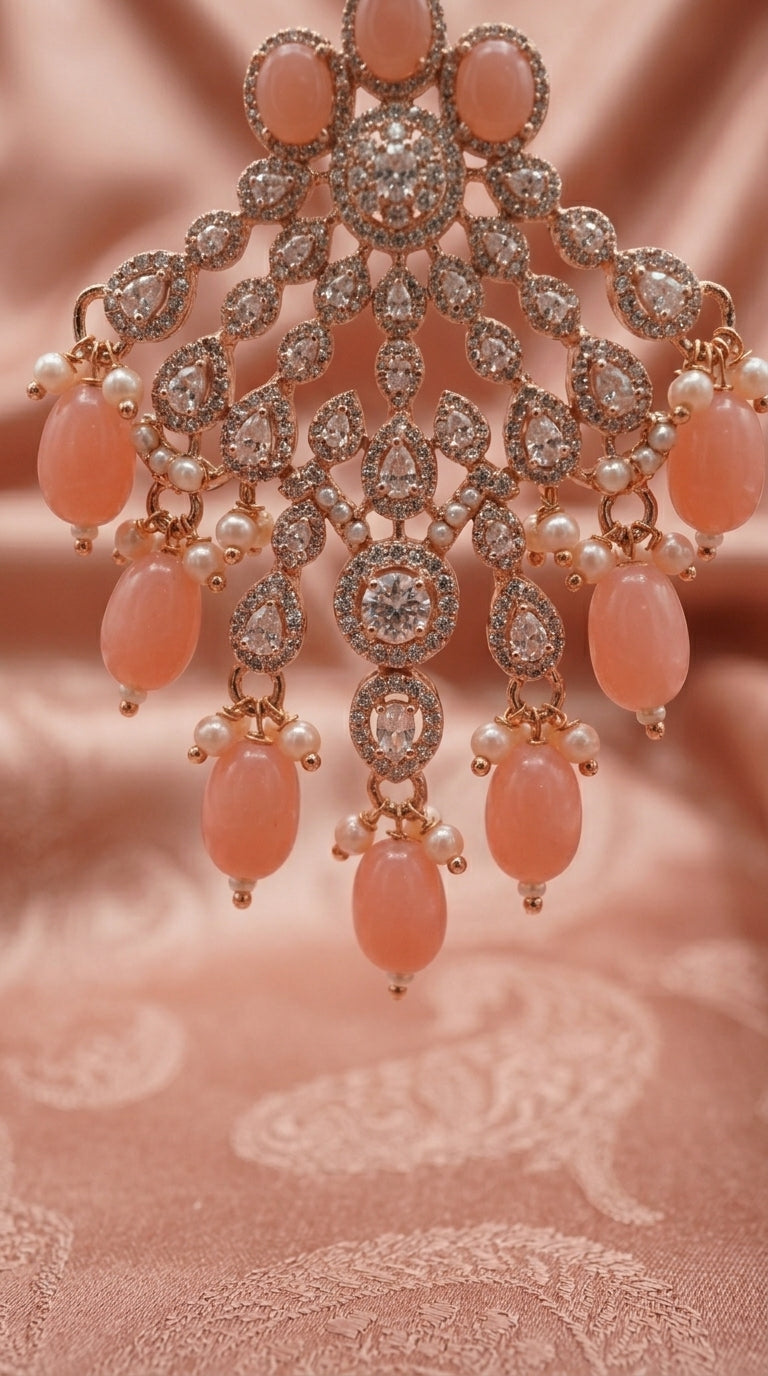 Baby Pink Pearl Blossom Royale Choker Set